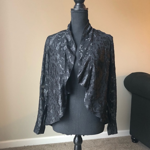 Black shiny light blazer - Picture 1 of 4